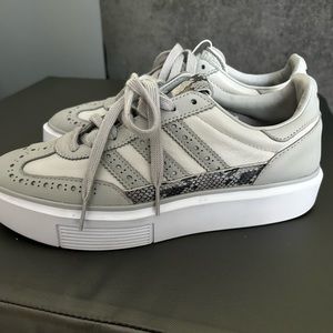 Adidas platform fashion sneakers.